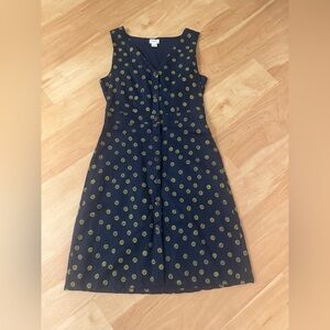 J. Crew Daisy and Navy Floral Linen Cotton Button Up Dress Size 0